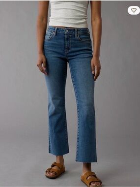 NWT American Eagle High Waisted Kick Boot Crop Next Level Stretch Jeans Medium
